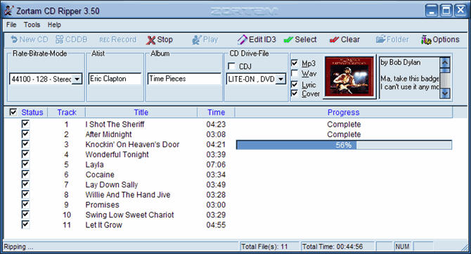 Zortam CD Ripper, Zortam Ripper, CD Ripper, Mp3 Ripper, CDDB,  FreeDB