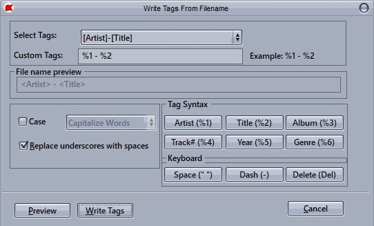 Change tags or remove tags